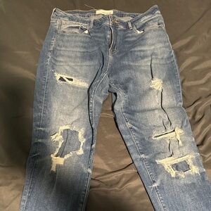 Womens destroyed jeans